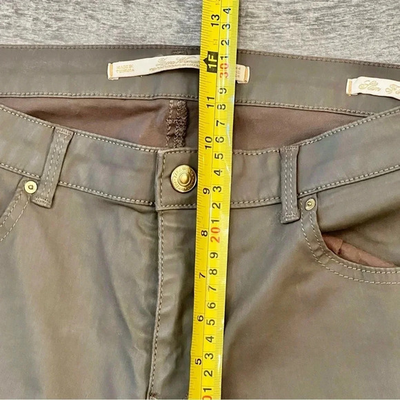 Zara Premium Denim Collection Women’s Slim Fit Waxed Jeans Size 12 Gray - Picture 8 of 8